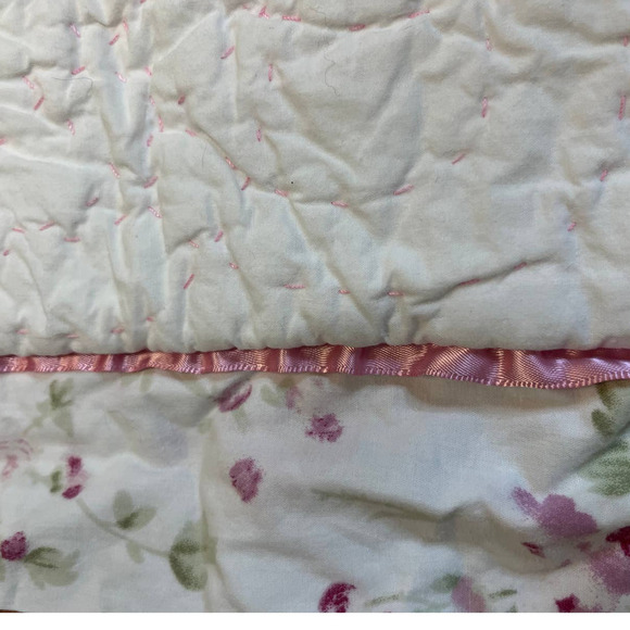 Rachel Ashwell Simply Shabby Chic Cherry Blossom Roses Satin Trim Sham (1) - Picture 7 of 9